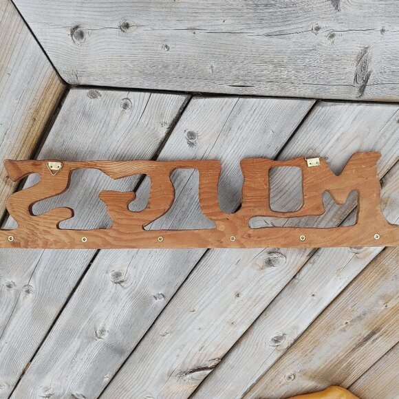 Rustic Wood MUGS Peg Board Hanger for 6 mugs - Picture 3 of 6